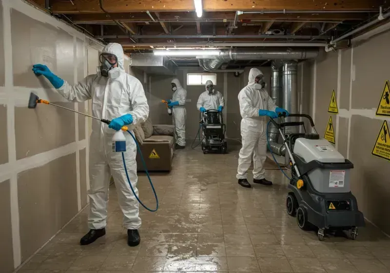 Basement Moisture Removal and Structural Drying process in Holcomb, KS